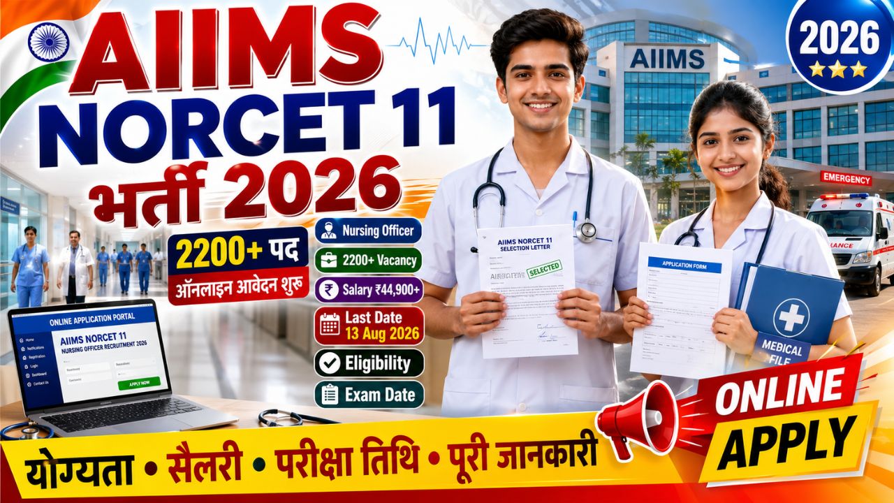 AIIMS NORCET 11th Nursing Officer Recruitment 2026